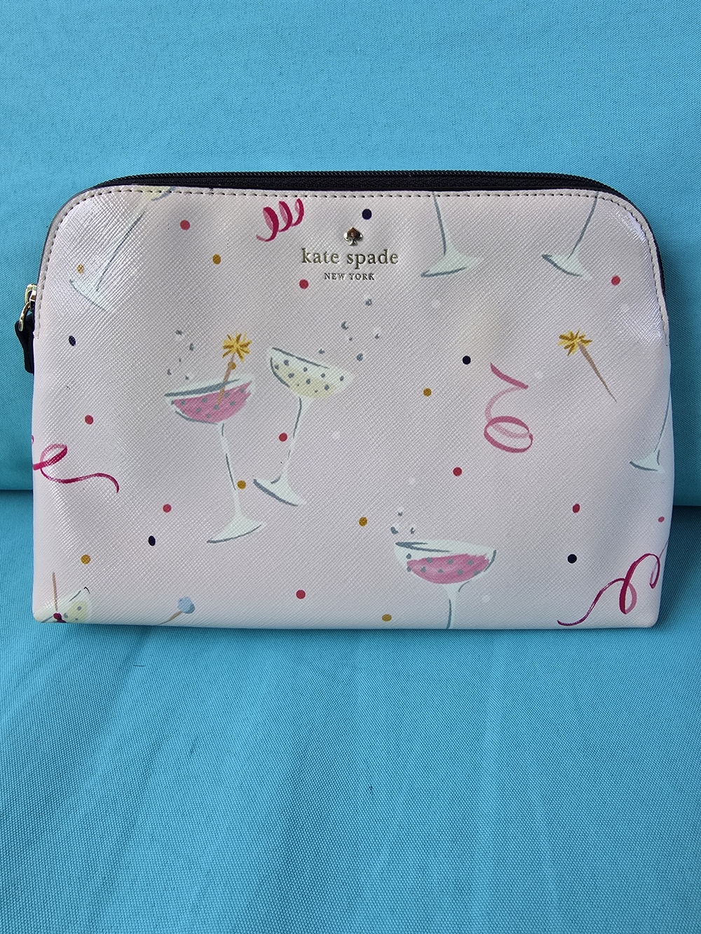 Kate Spade Pink Cocktail Cosmetic Pouch - 6 Piece Set - Picture 5 of 10